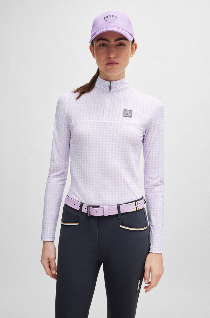 EQUESTRIAN POLO BELT WITH EMBROIDERED PATTERN 4