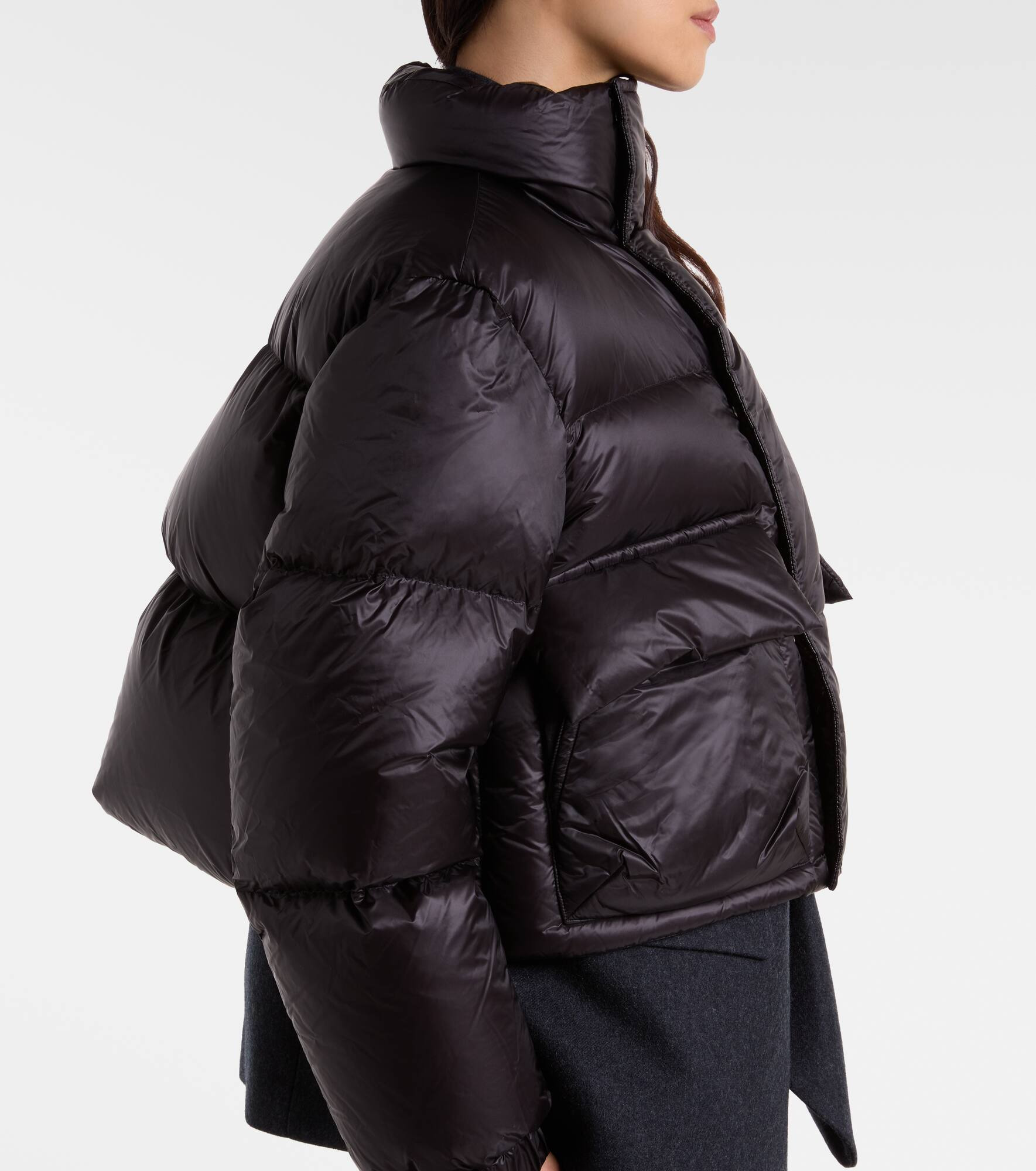 Layered wool down jacket - 6