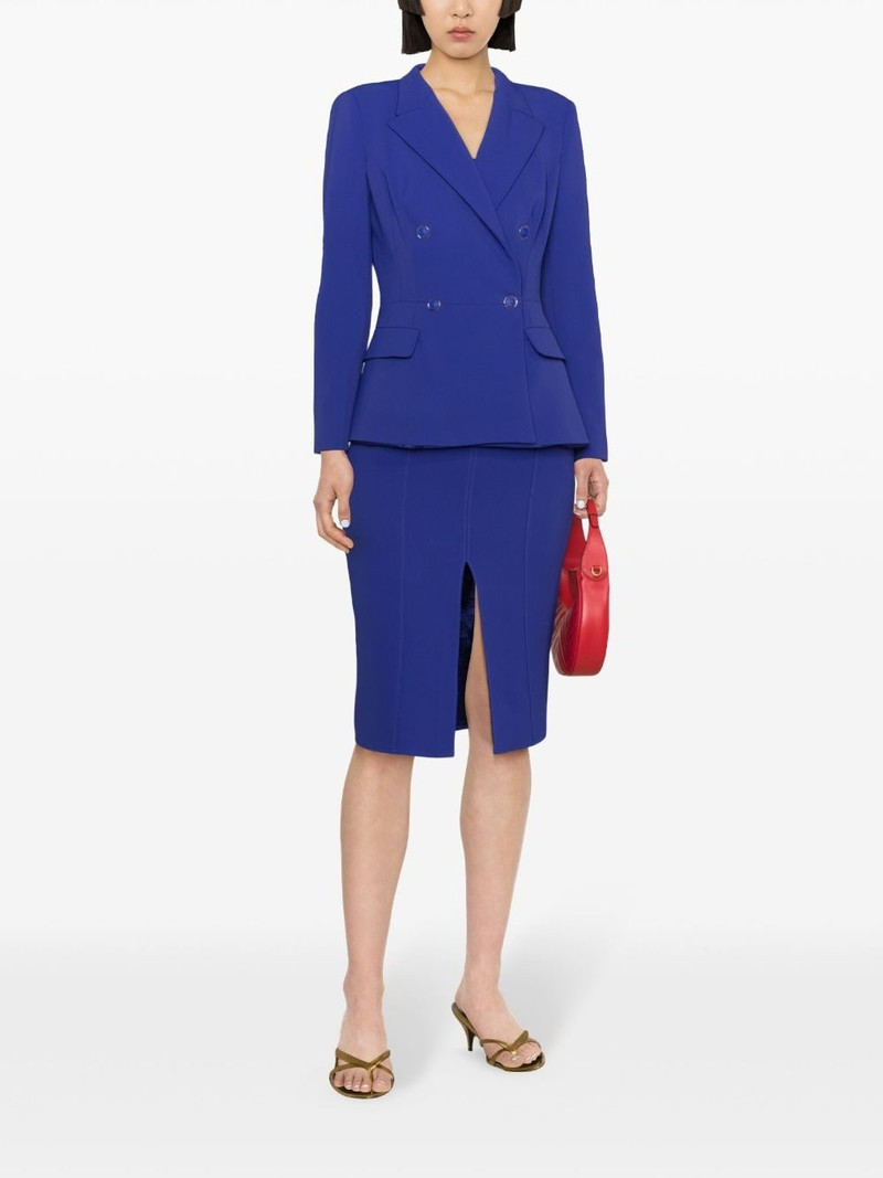 ELISABETTA FRANCHI double-breasted peplum blazer outlook