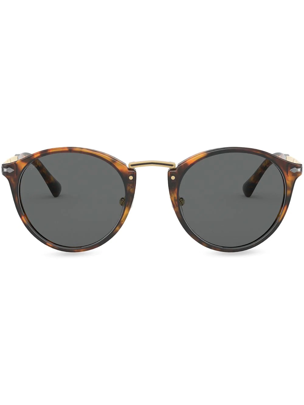 round frame tortoiseshell sunglasses - 1