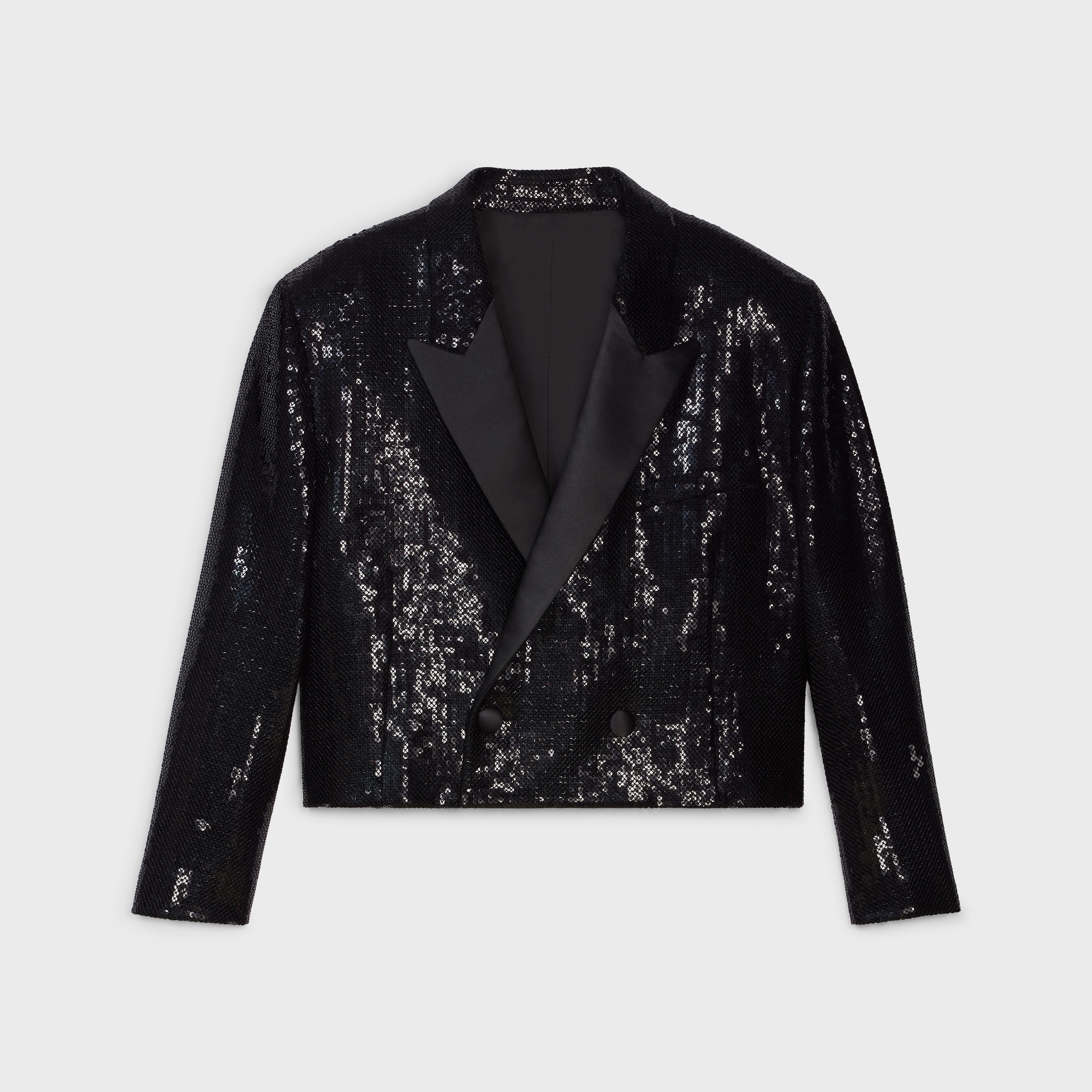 TUX MILITARY JACKET IN SEQUIN SABLÉ - 1