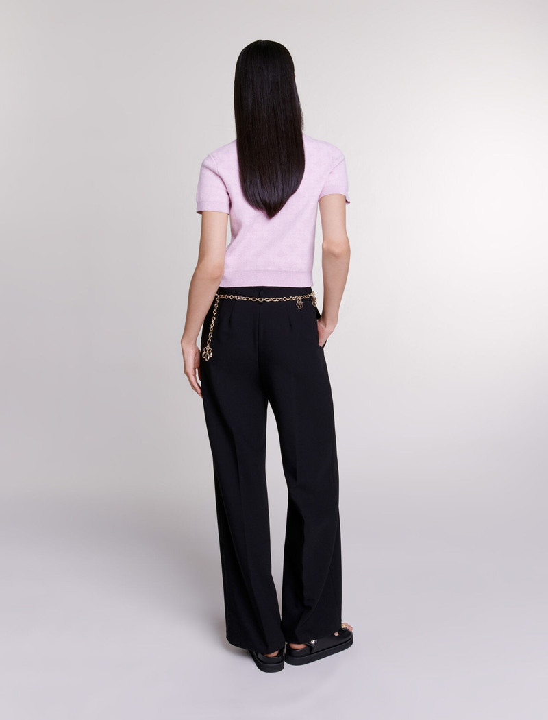 Cropped jacquard knit jumper 5