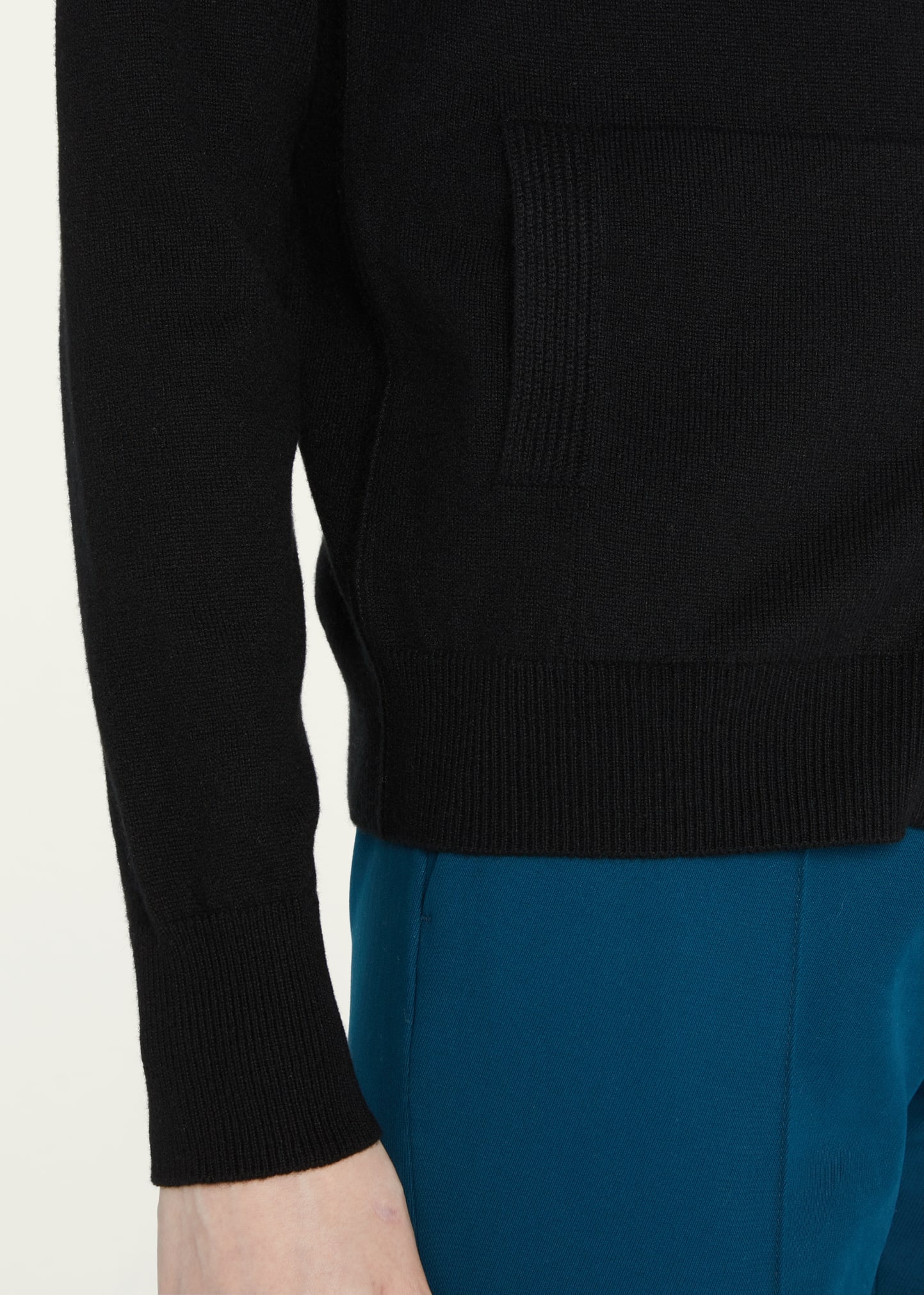 Merano Cashmere Zip-Front Hoodie Sweater - 5