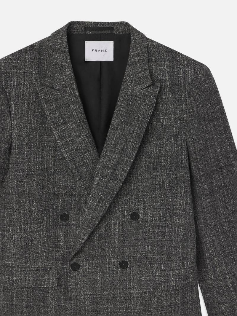 FRAME Tweed Blazer in Grey outlook