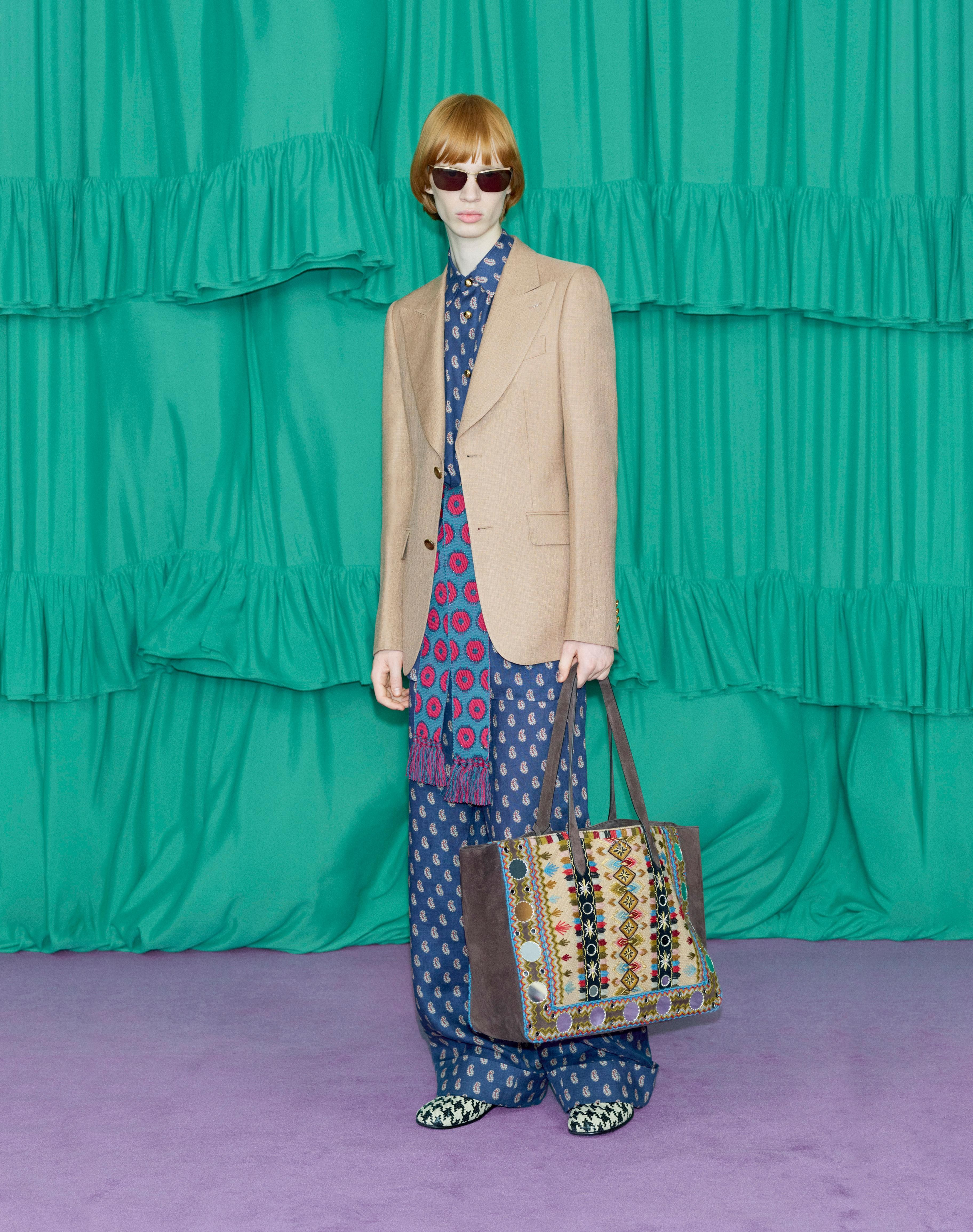 LIGHTWEIGHT CUFFED LINEN PANTS WITH VOYAGE IMAGINAIRE PRINT - 7