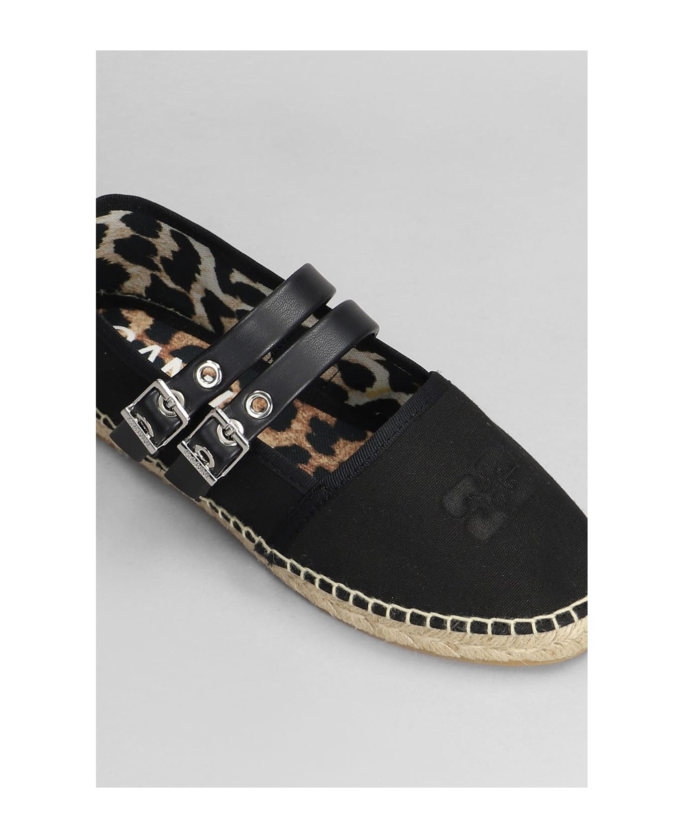 Espadrilles In Black Cotton - 5