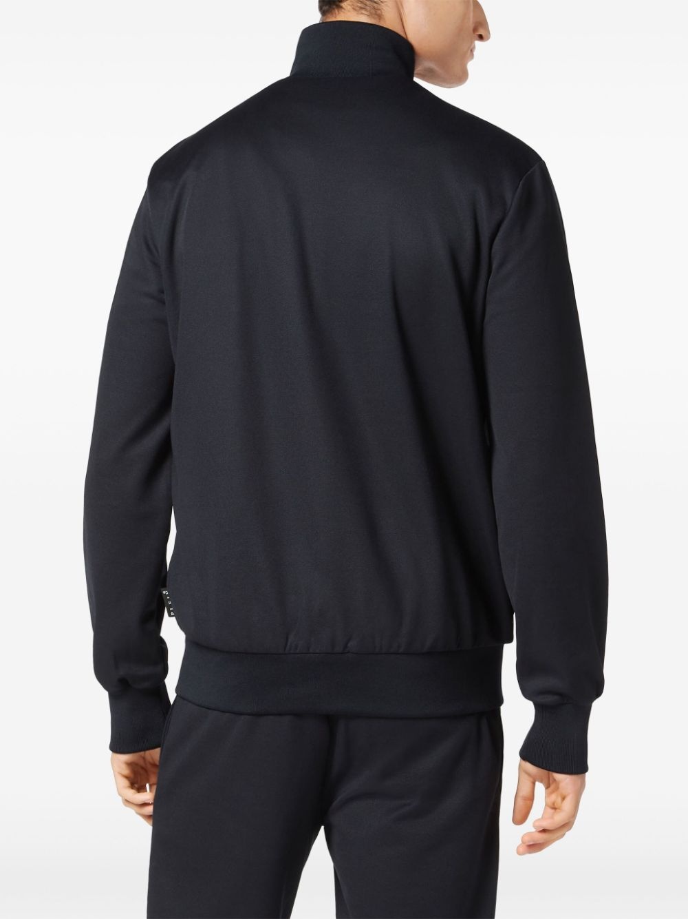 logo patch zipped jacket - 4