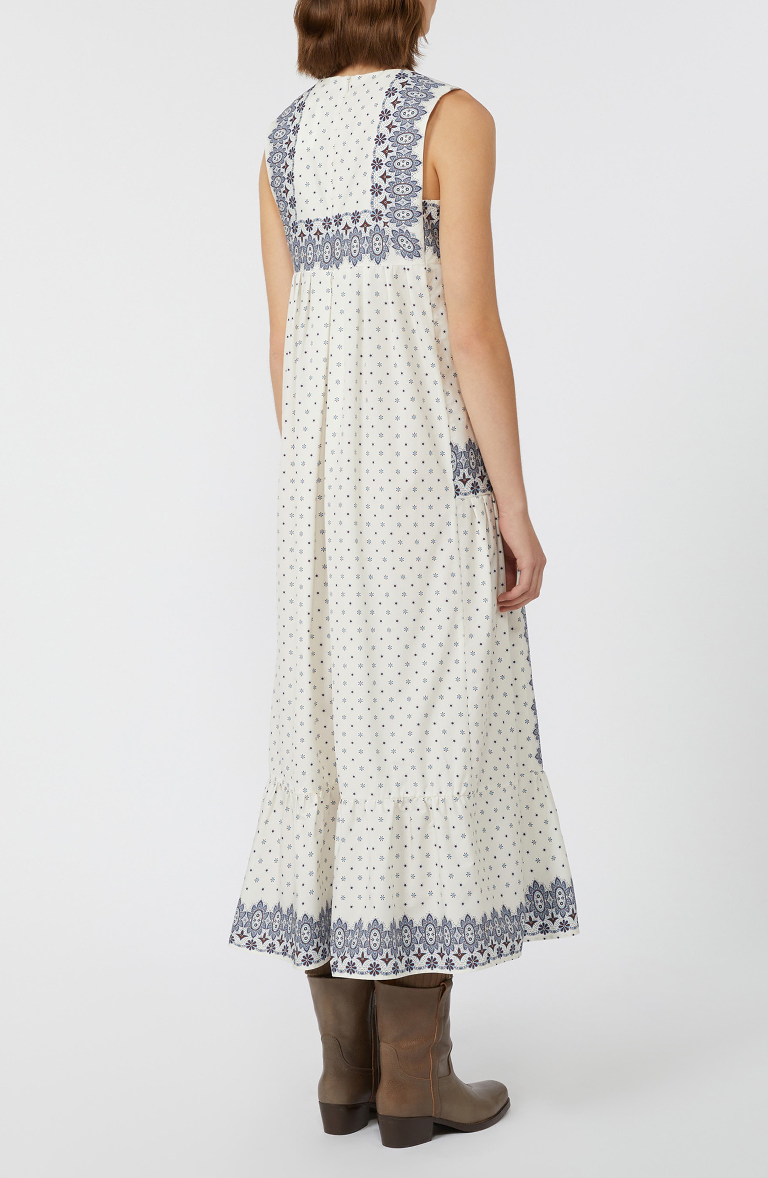 Weekend Max Mara Manila Mixed Print Cotton Dress in Ivory at Nordstrom - 2