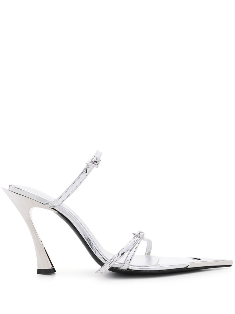 100mm metallic-leather mules 1