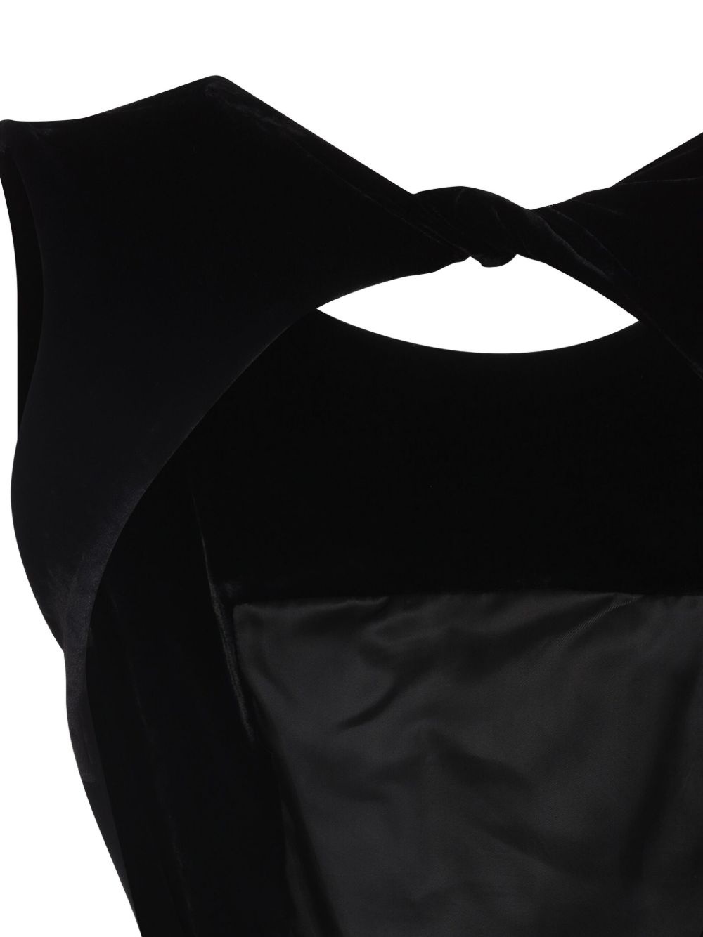 cut-out velvet dress - 4