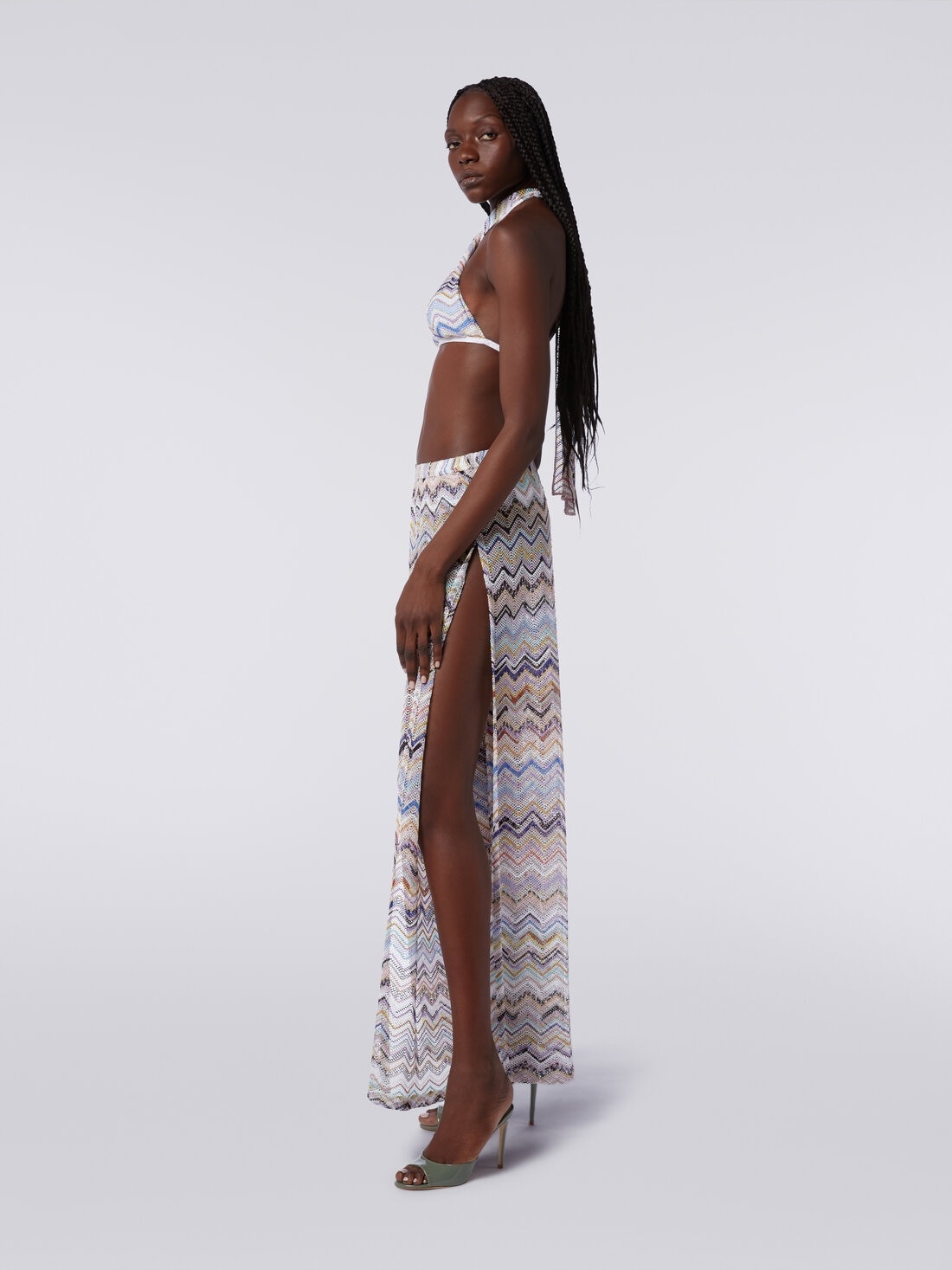 Trousers in zigzag mesh viscose with lurex - 3