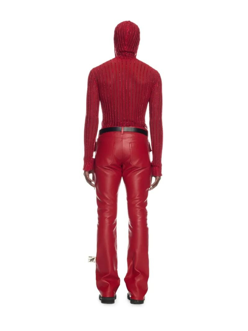 Red Crystal Knit Hoodie - 6