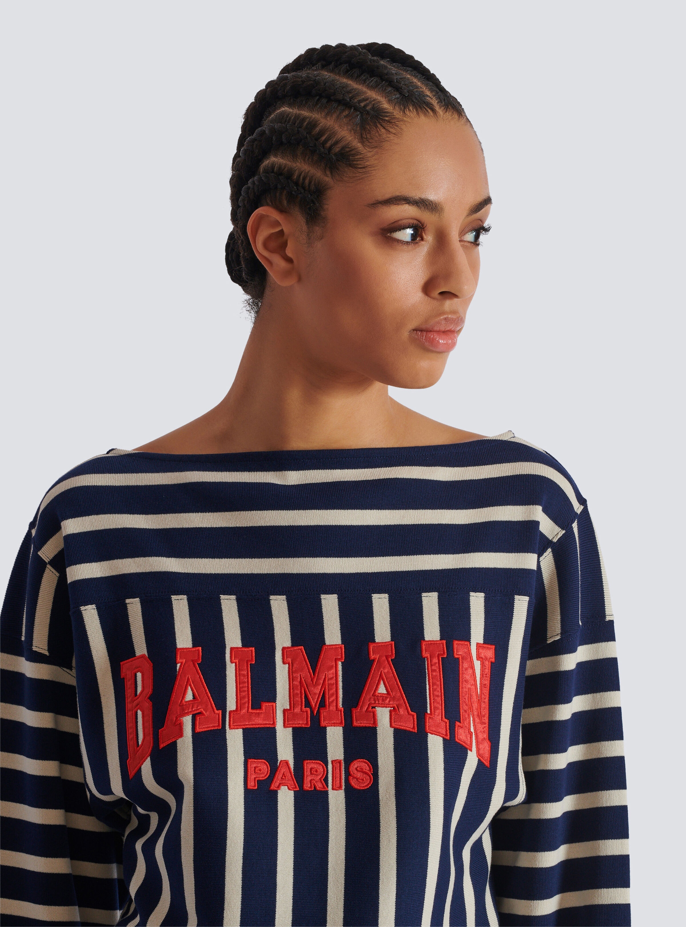 Striped Balmain Baseball top - 7