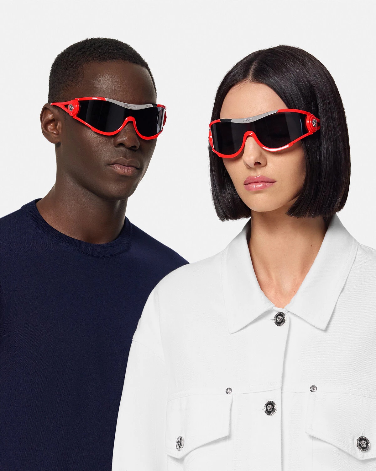 Medusa Medallion Shield Sunglasses - 4