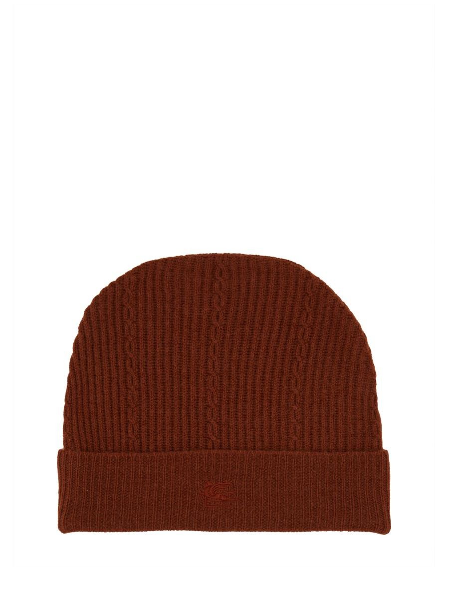 ニットキャップ・ビーニー ETRO FW24 BEANIE HAT WITH LOGO (WAQA0016 AV393M0174) Etro Logo Embroidered Knitted Beanie | italist