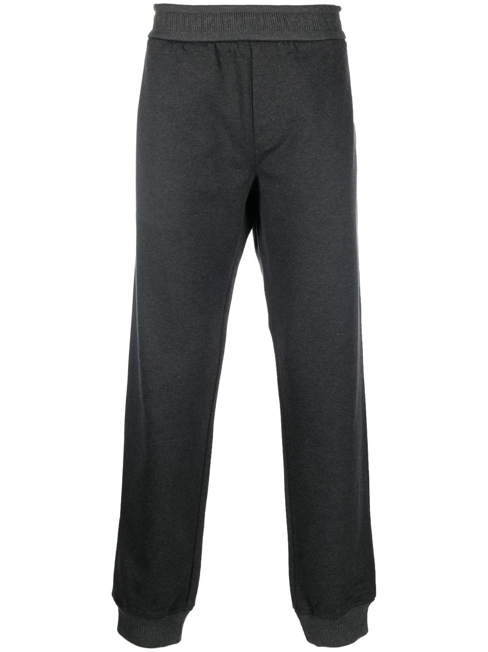 cotton-cashmere blend track pants - 1