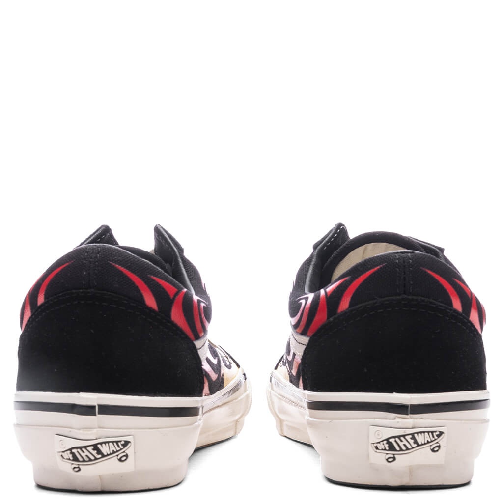 PREMIUM OLD SKOOL Y2K FLAME - BLACK/WHITE - 4