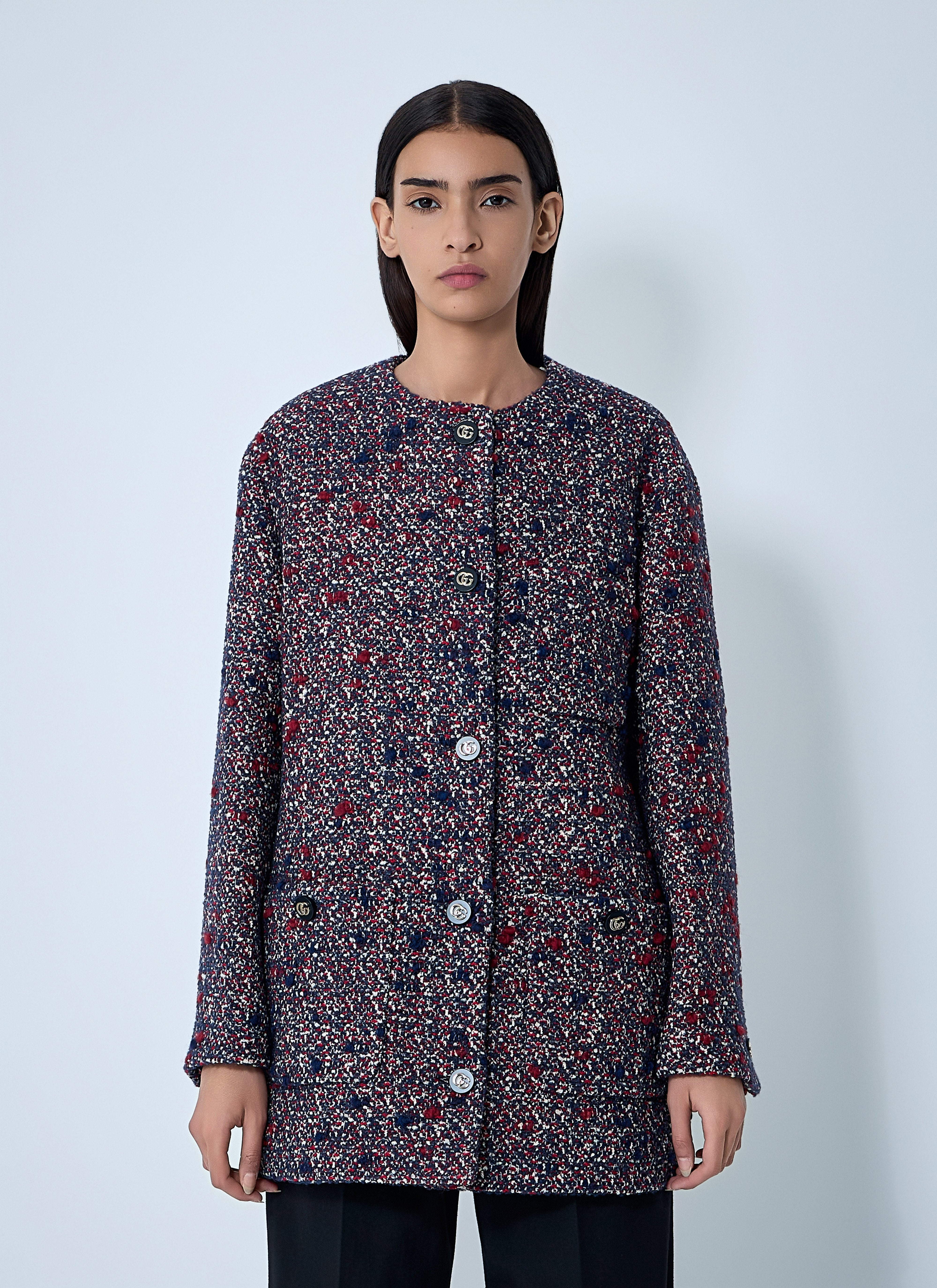 Gucci Women Wool Boucle Jacket - 1
