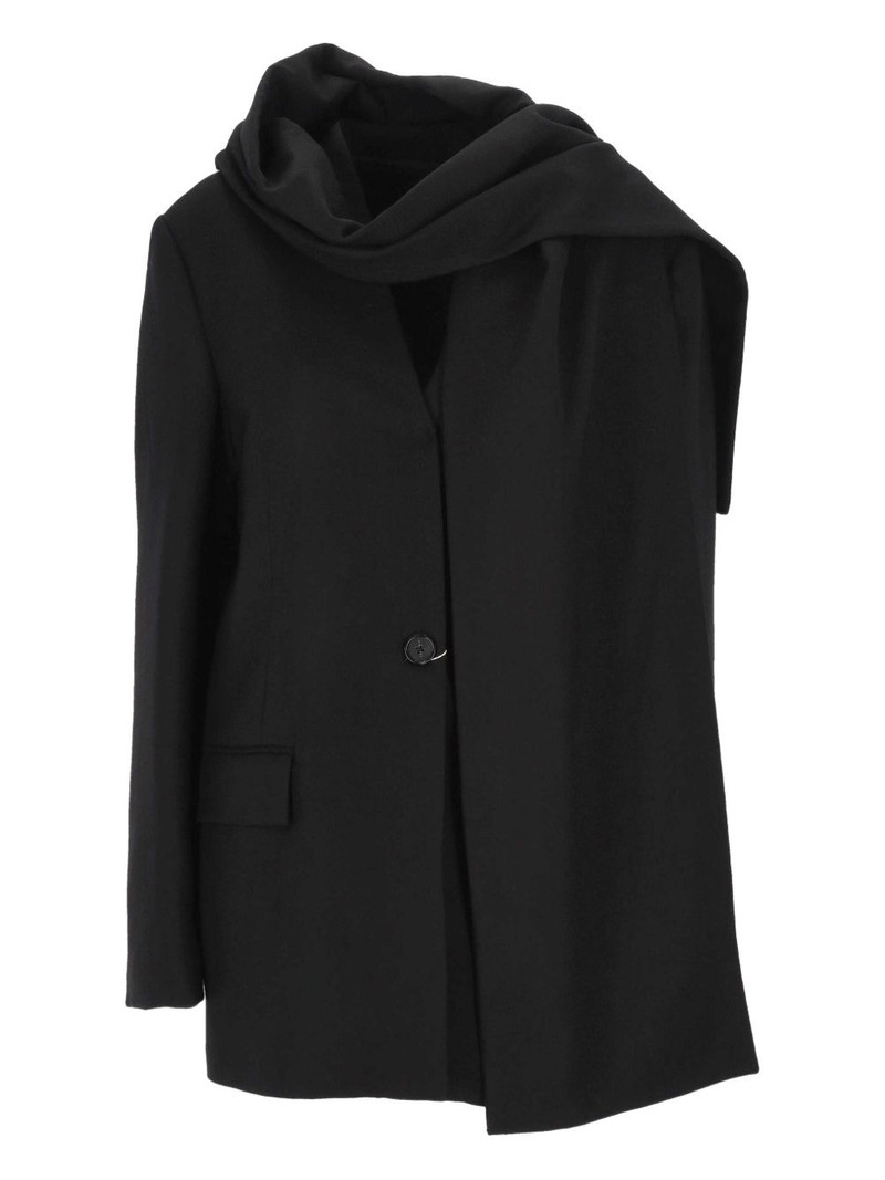 scarf single-breasted jacket 1