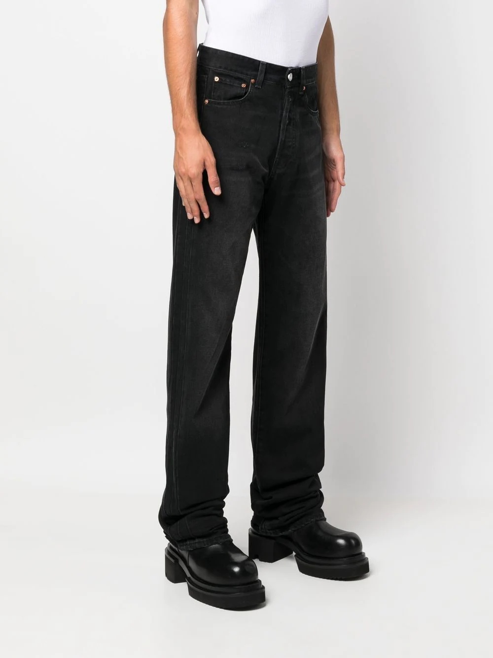 dark-wash bootcut  jeans - 4