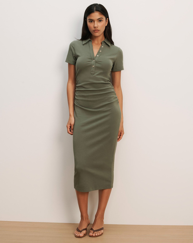 VERONICA BEARD BESSER POLO MIDI DRESS outlook