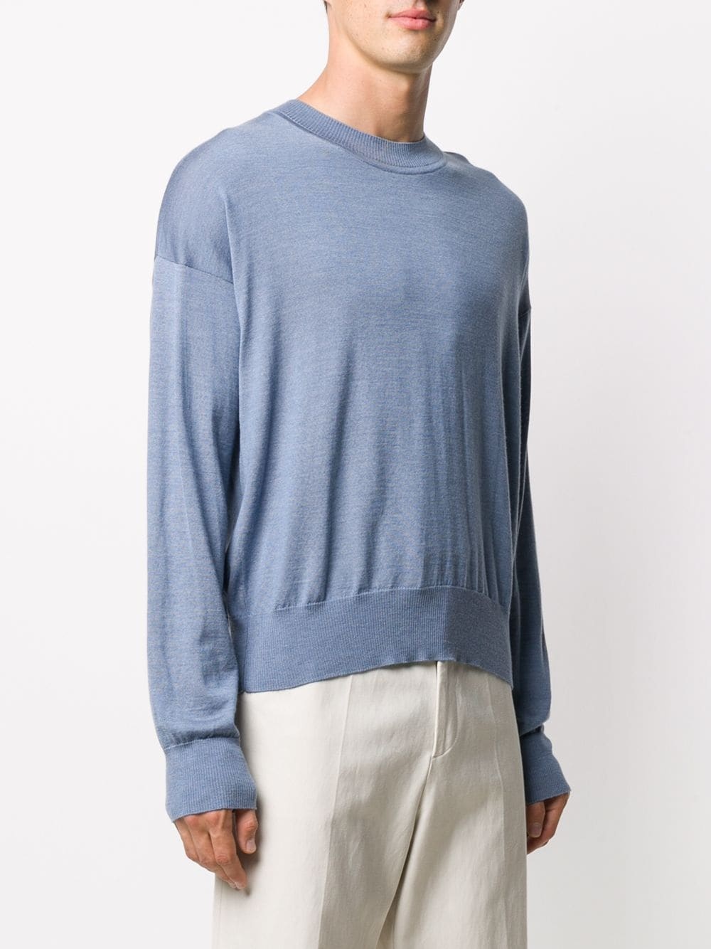 knitted crew neck jumper - 3