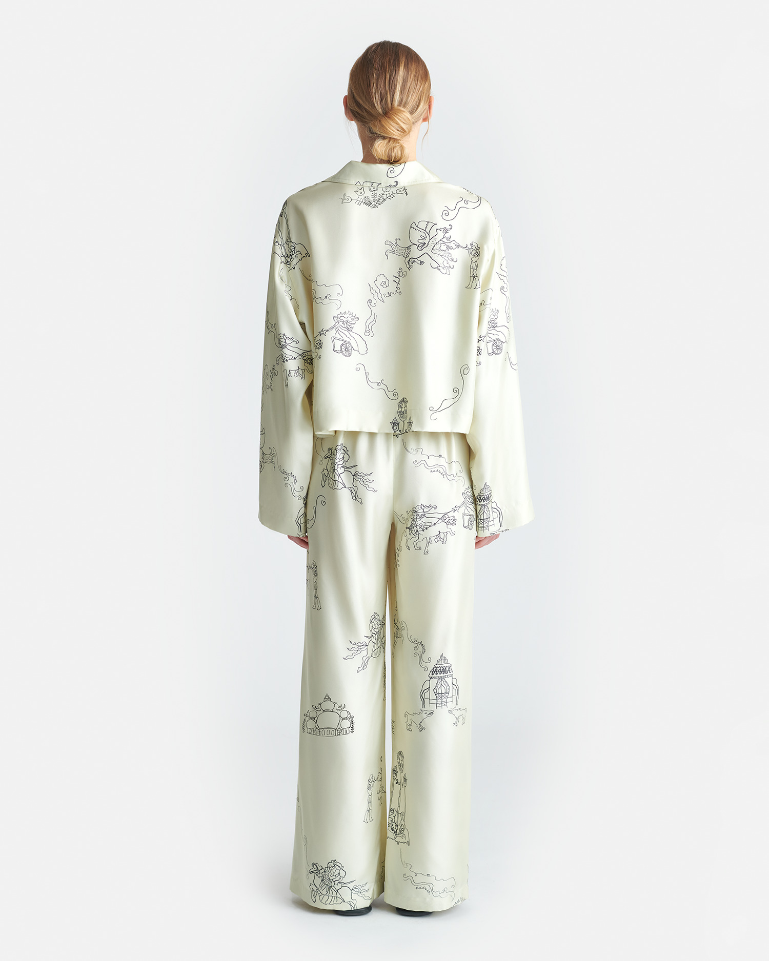 Printed Silk Twill Pants - 2