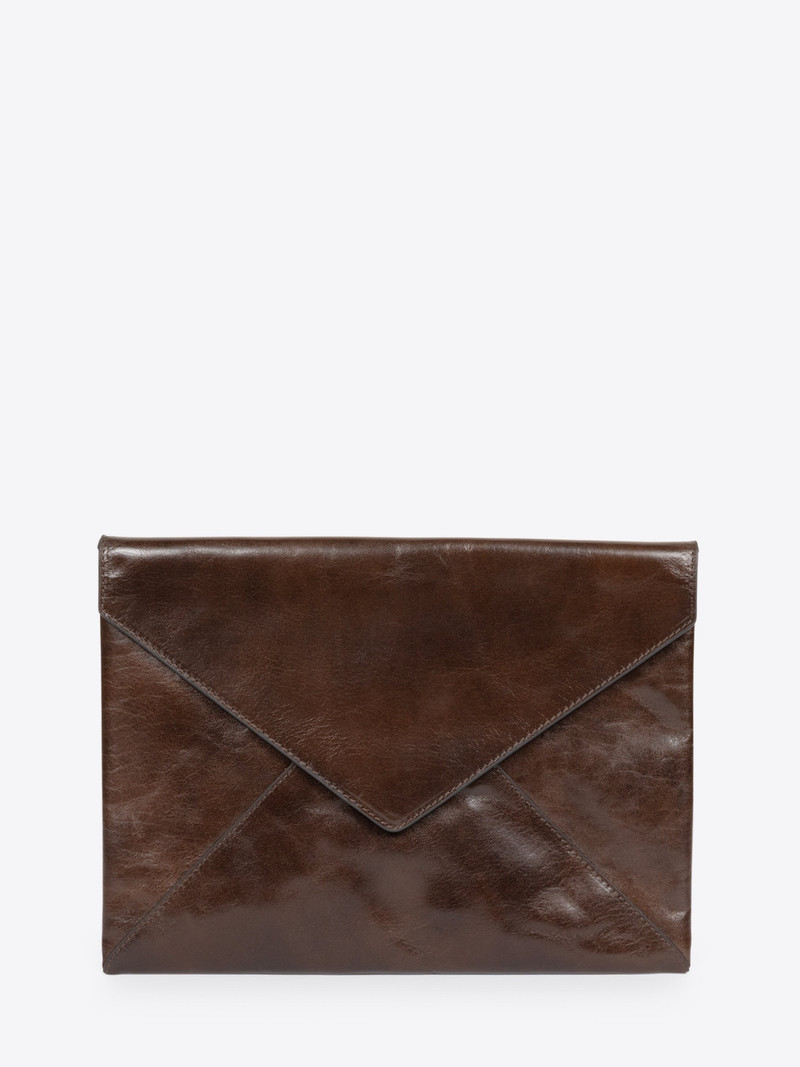 LARGE LEATHER ENVELOPE POUCH 1