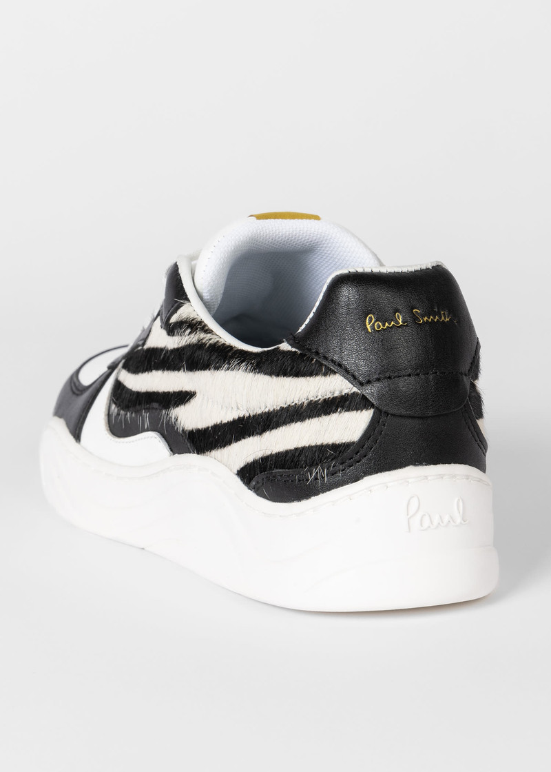 Leather Zebra 'Eden' Trainers 4