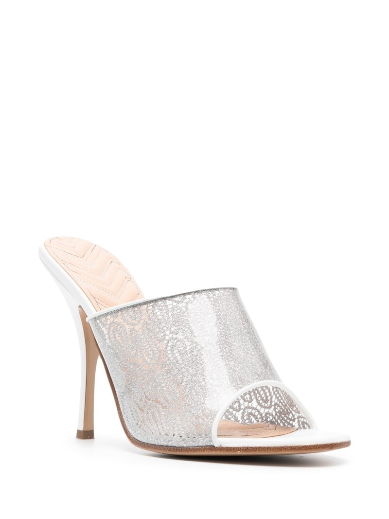 Missoni 125mm crochet-panelled PVC mules outlook