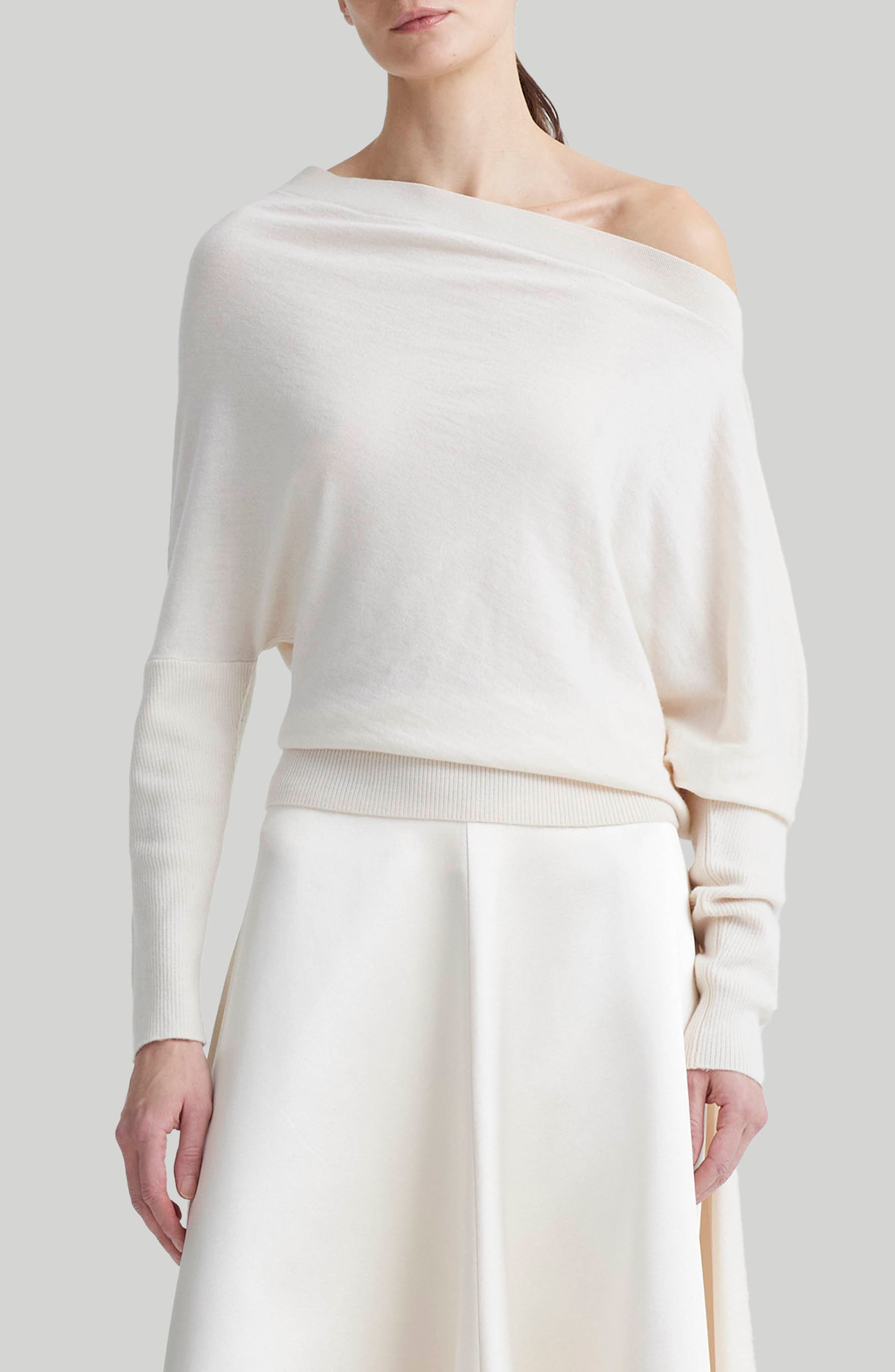 Grainge One-Shoulder Cashmere Sweater - 1