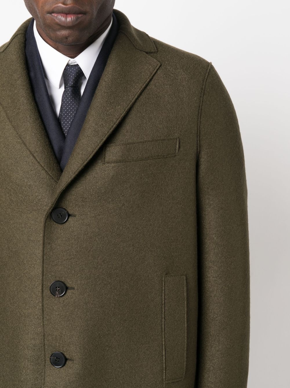 single-breasted virgin-wool coat - 5