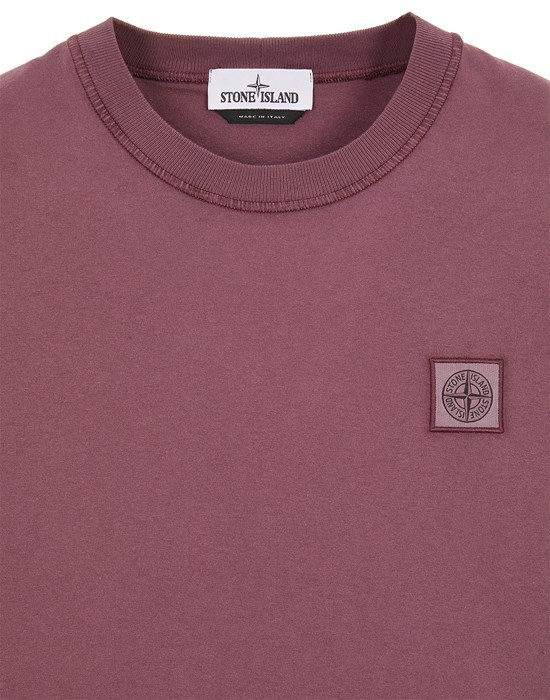 23757 GARMENT-DYED COTTON JERSEY 'FISSATO' TREATMENT DARK BURGUNDY - 3