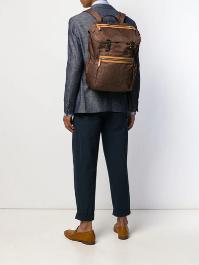 Etro paisley print backpack outlook