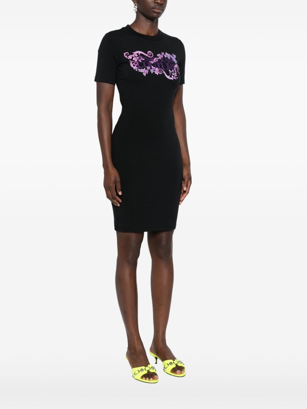 logo-print T-shirt dress - 3