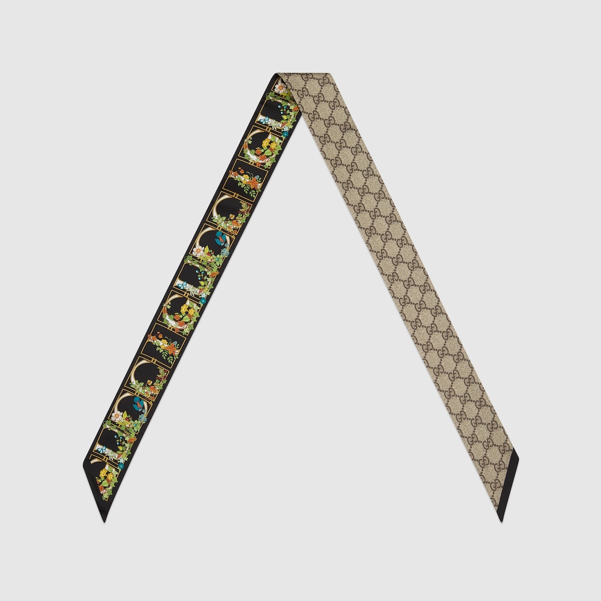 【関税&送料込】Gucci Animal And Floral Print Silk Neck Bow GUCCI Animal and floral print silk neck bow | gucci | REVERSIBLE