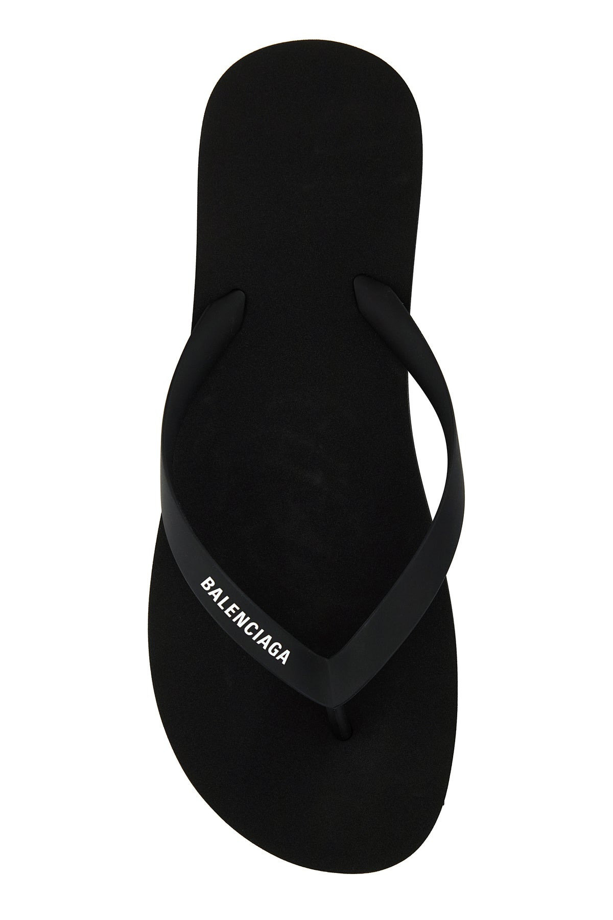 Black rubber thong slippers - 4