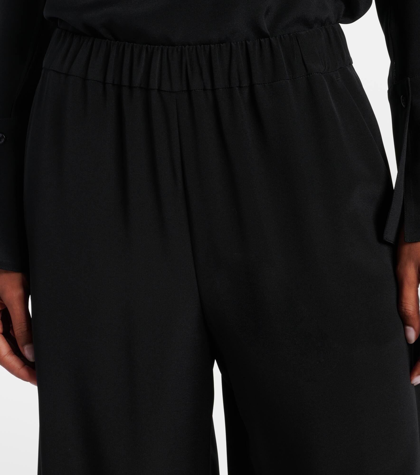 Bonn crêpe de chine wide-leg pants - 4