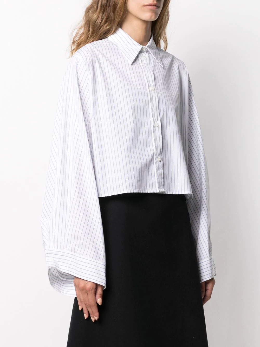 striped cropped shirt - 3