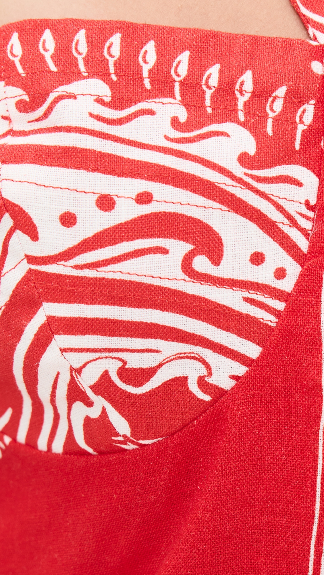 Majestic Coconut Tree Red Mini Dress - 5