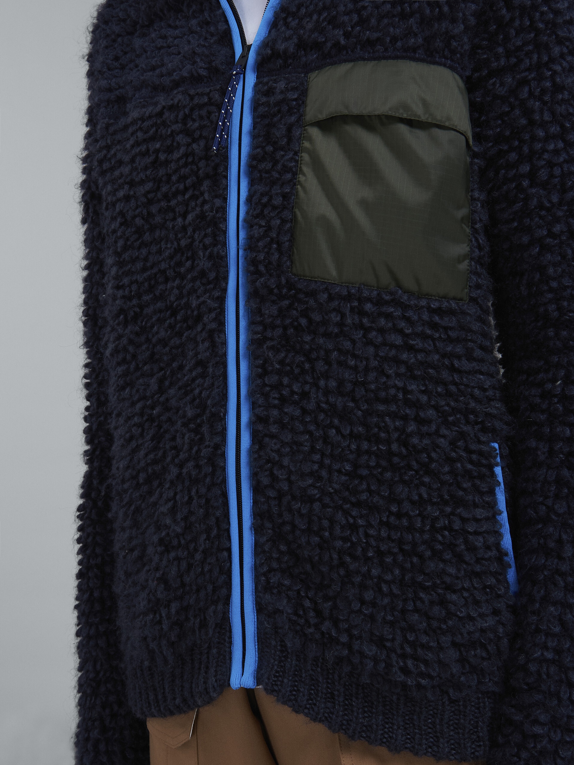 MOHAIR ZIP-UP CARDIGAN - 5