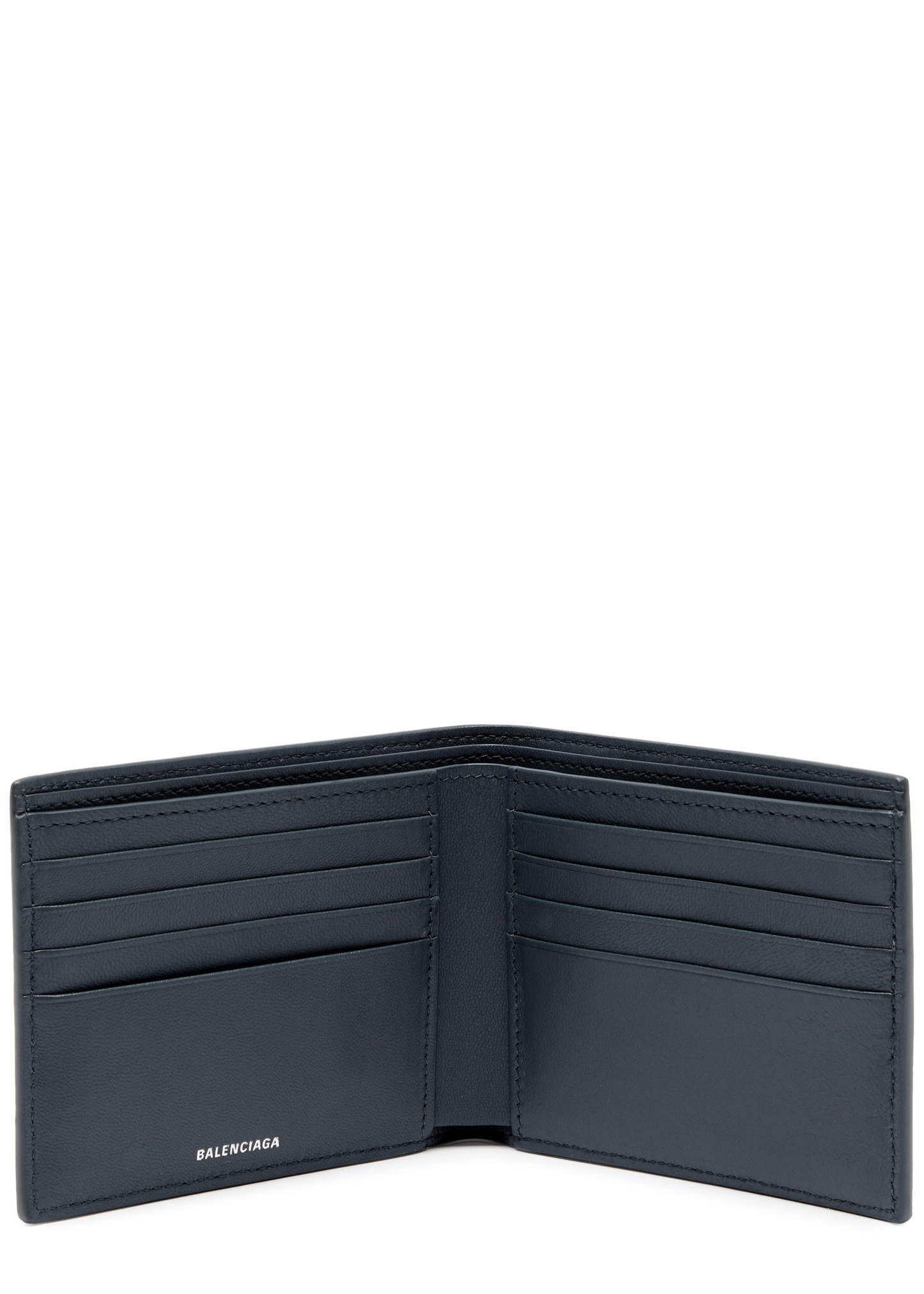 Logo-debossed leather wallet - 4
