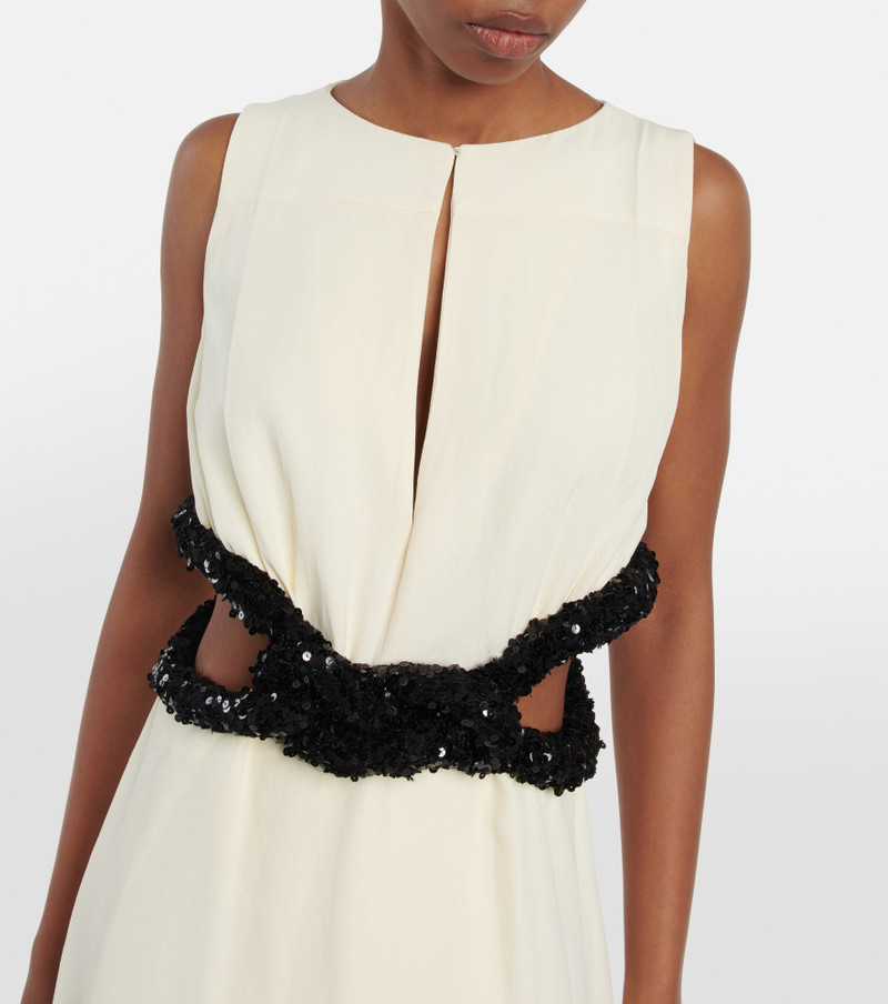 Knotted cutout crêpe gown 4