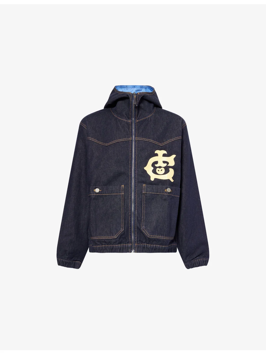 Western Logo-Print Denim Jacket - 1