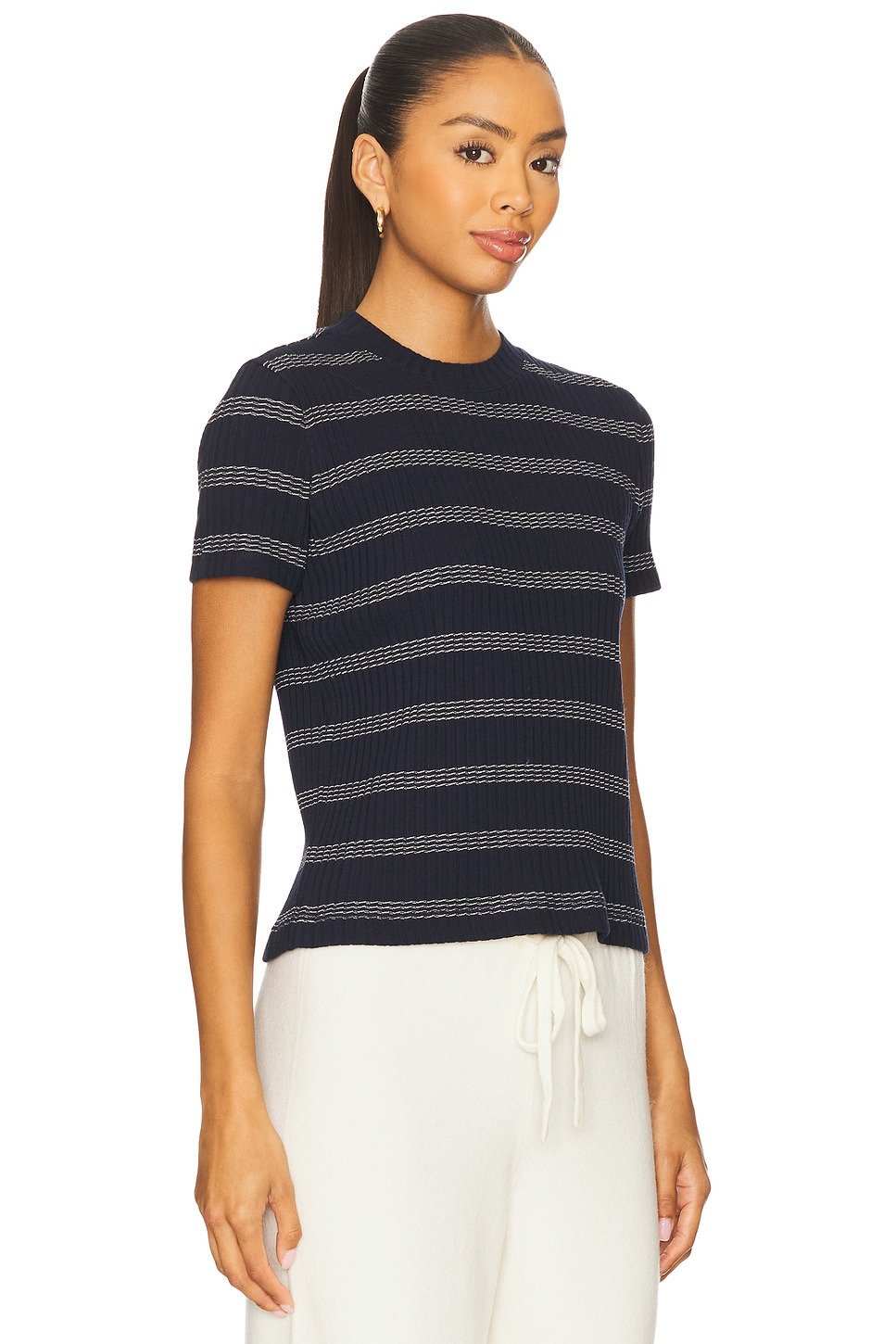 Stripe Short Sleeve Crew Tee - 2