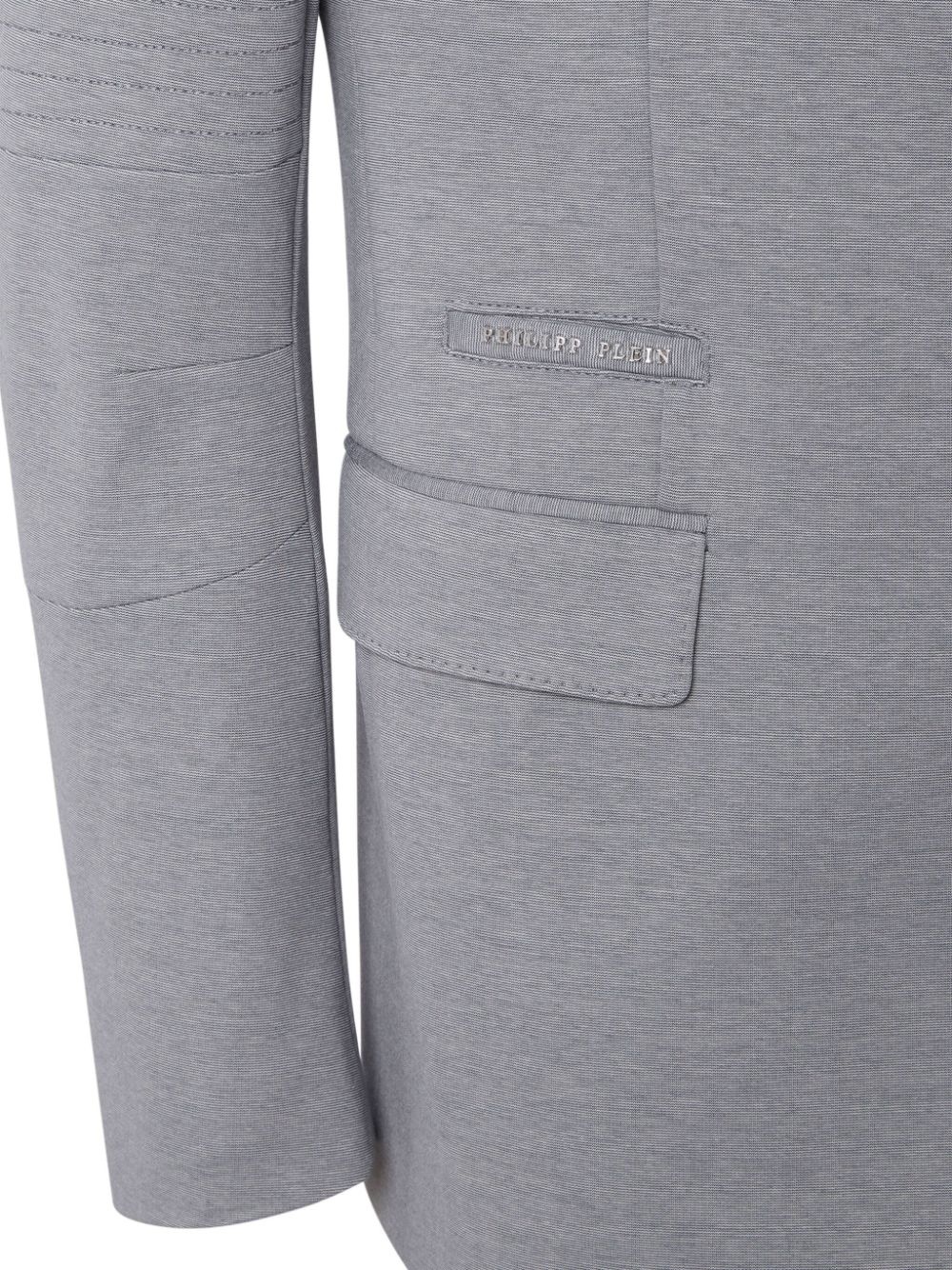 logo-patch jersey blazer - 3