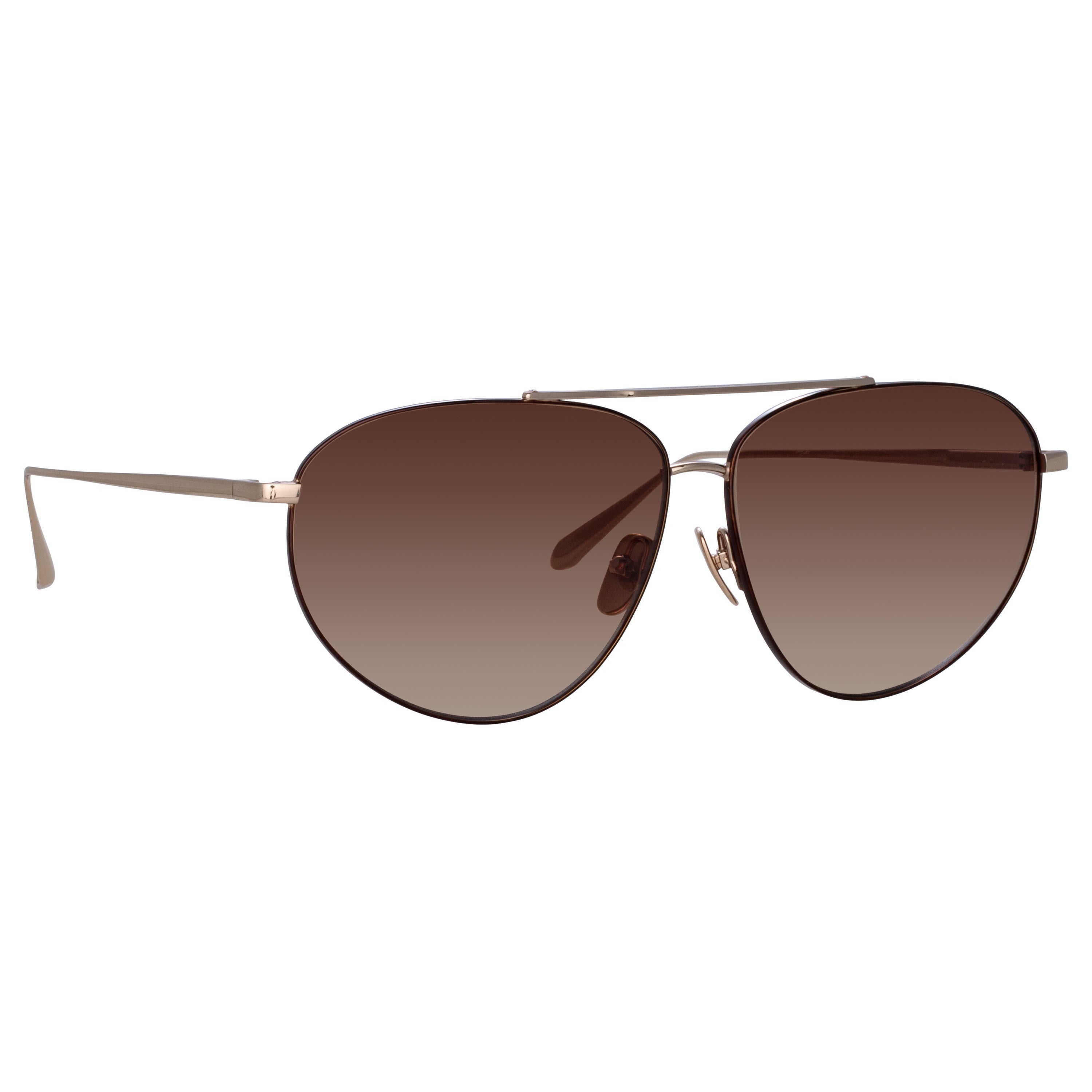 MEN'S GABRIEL OVERSIZED SUNGLASSES IN LIGHT GOLD - 4