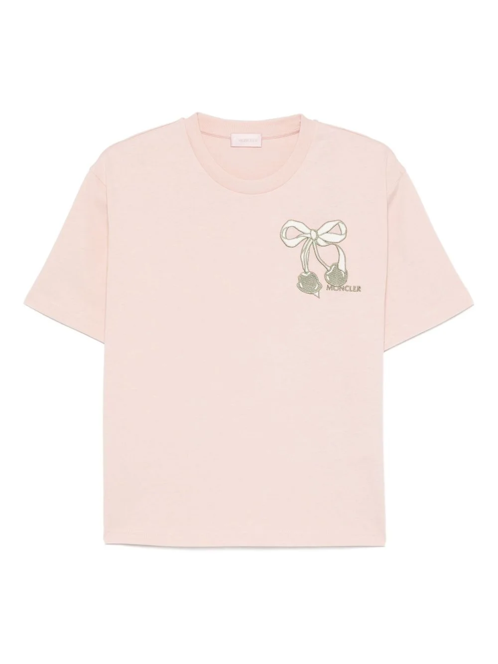 bow-embroidered T-shirt - 1