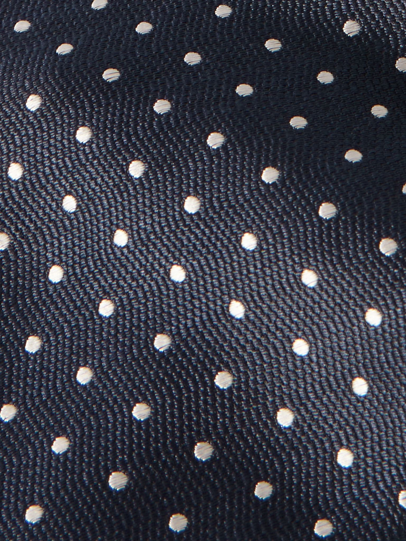 8cm Polka-Dot Silk Tie Navy - 3