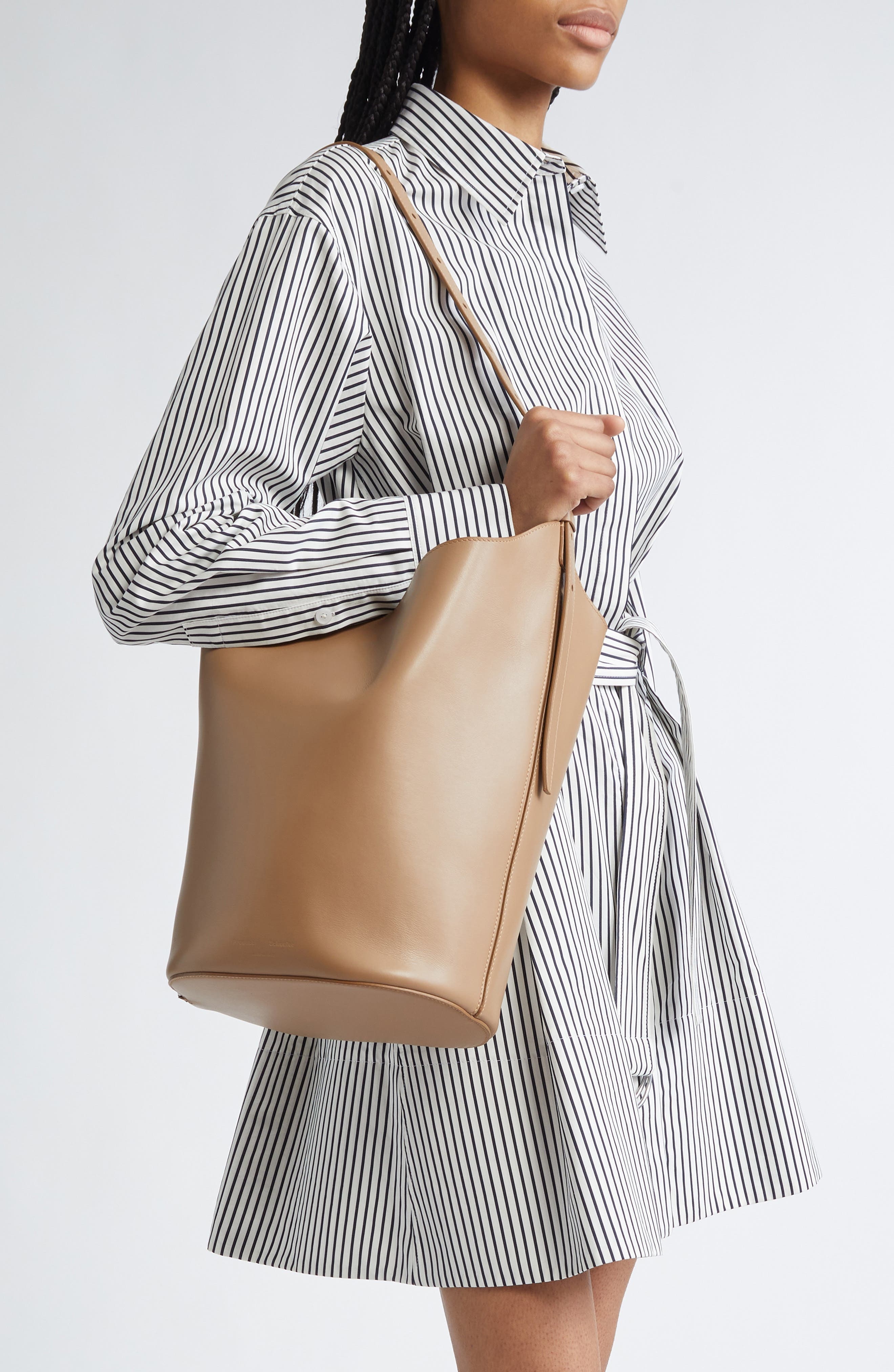 Proenza Schouler Brant Leather Bucket Bag in Cumin at Nordstrom - 3